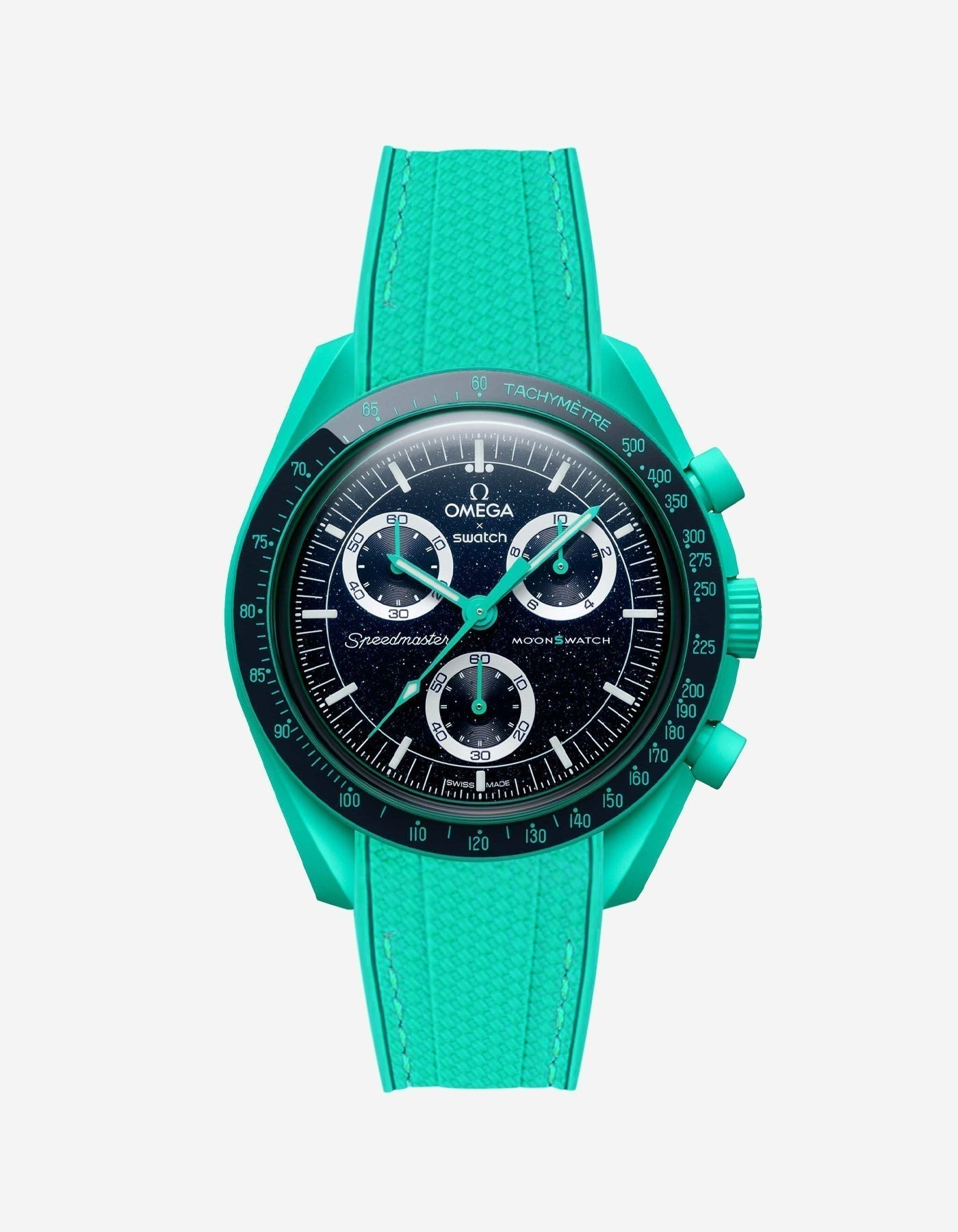 MoonSwatch Mission On Earth Watch - Polar Lights (Rubber Strap)