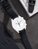 Curved Vertech Rubber Strap - Black - OM Luxury