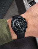 Curved Vertech Rubber Strap - Black - OM Luxury