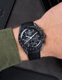 Curved Vertech Rubber Strap - Black - OM Luxury