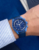 Curved Vertech Rubber Strap - Blue - OM Luxury