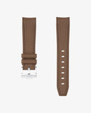 Curved Vertech Rubber Strap - Brown - OM Luxury
