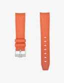 Curved Vertech Rubber Strap - Lava Orange - OM Luxury