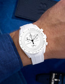 Curved Vertech Rubber Strap - White - OM Luxury